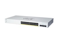 Cisco Business 220 Series CBS220-24T-4G - Switch - smart - 24 x 10/100/1000 + 4 x gigabit SFP (upplänk) - rackmonterbar CBS220-24T-4G-EU