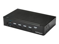 StarTech.com HDMI KVM-switch med 4 portar - USB 3.0 - 1080p - Omkopplare för tangentbord/video/mus/USB - 4 x KVM/ljud/USB + 3 x SuperSpeed USB - 1 lokal användare - rackmonterbar - Växelström 120/230 V/likström 9 - 12 V - för P/N: SV431RACK SV431HDU3A2