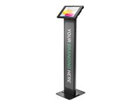 Compulocks iPad 10th-11th (A16) Gen Swell Enclosure Brandable Floor Stand Black - Ställ - för surfplatta - märkningsbar - svart - skärmstorlek: 10.9" - golvstående - för Apple 10.9-inch iPad Wi-Fi, Wi-Fi + Cellular 140B209SWLB