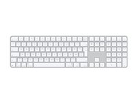 Apple Magic Keyboard with Touch ID and Numeric Keypad - Tangentbord - USB-C - trådlös - Bluetooth - QWERTY - norsk - vita tangenter MXK73H/A
