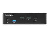 StarTech.com 2-Port DisplayPort KVM Switch, 8K 60Hz / 4K 144Hz, Single Display, DP 1.4, 2x USB 3.0 Ports, 4x USB 2.0 HID Ports, Push-Button & Hotkey Switching, TAA Compliant - OS Independent, Metal Housing (D86A2-2-PORT-8K-KVM) - Omkopplare för tangentbord/video/mus/ljud/USB - 2 x KVM/ljud/USB - 1 lokal användare - skrivbordsmodell - TAA-kompatibel D86A2-2-PORT-8K-KVM