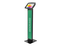 Compulocks iPad 10th-11th (A16) Gen Space Enclosure Brandable Floor Stand Black - Ställ - fristående/fastbultad - för surfplatta - märkningsbar - låsbar - höggradig aluminium - svart - skärmstorlek: 10.9" - monteringsgränssnitt: 100 x 100 mm - golvstående - för Apple 10.9-inch iPad (10:e generation) 140B209IPDSB