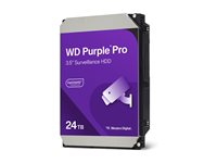WD Purple Pro WD241PURP - Hårddisk - 24 TB - övervakning, smart video - inbyggd - 3.5" - SATA 6Gb/s - 7200 rpm - buffert: 512 MB WD241PURP