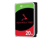 Seagate IronWolf Pro ST20000NE000 - Hårddisk - 20 TB - inbyggd - 3.5" - SATA 6Gb/s - 7200 rpm - buffert: 256 MB - med 3 års Seagate Rescue Data Recovery ST20000NE000
