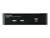 StarTech.com 2 Port USB HDMI KVM Switch with Audio and USB 2.0 Hub - 1080p (1920 x 1200), Hotkey Support - Dual Port Keyboard Video Monitor Switch (SV231HDMIUA) - Omkopplare för tangentbord/video/mus/ljud/USB - 2 x KVM/ljud/USB - 1 lokal användare - skrivbordsmodell - för P/N: IM12D1500P, SVA12M2NEUA, SVA12M5NA SV231HDMIUA