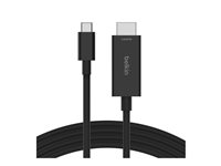 Belkin Connect - Adapterkabel - 24 pin USB-C hane till HDMI hane - 2 m - svart - 8K60Hz stöd, stöd för DP Alt-läge, passiv AVC012BT2MBK