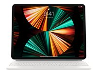 Apple Magic Keyboard - Tangentbord och foliefodral - med pekdyna - bakgrundsbelyst - Apple Smart connector - svensk - vit - för 12.9-inch iPad Pro; 13-inch iPad Air MJQL3S/A