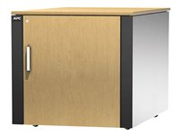APC NetShelter CX Mini - Rack skåp - med strömfördelningsenhet - grå, ek - 12U - TAA-kompatibel AR4000MV