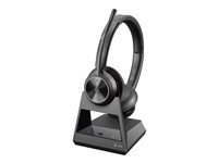 Poly Savi 7320 - Savi 7300 series - headset - på örat - DECT - trådlös - USB-A via DECT-adapter - svart - UC-certifierad 8L545AA