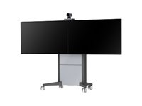SMS Presence Video Conference - Vagn - för 2 st. LCD-skärmar/videokonferenskamera - låsbar - aluminium, antracitgrå - skärmstorlek: 46"-65" PR031100-P0