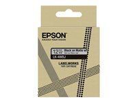 Epson LabelWorks LK-4WBJ - Svart på matt vit - Rulle (1,2 cm x 8 m) 1 kassett(er) hängande låda - bandpatron - för LabelWorks LW-C410, LW-C610 C53S672062