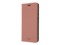 Insmat Easy - Vikbart fodral för mobiltelefon - eco-läder, polyuretan (PU), kartong+papper, termoplastisk polyuretan (TPU) - guldrosa - för Samsung Galaxy A57 650-3402
