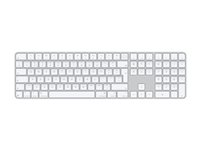 Apple Magic Keyboard with Touch ID and Numeric Keypad - Tangentbord - USB-C - trådlös - Bluetooth - QWERTY - holländsk - vita tangenter MXK73N/A