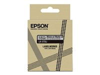 Epson LabelWorks LK-5TBJ - Svart på genomskinligt, matt - Rulle (1,8 cm x 8 m) 1 kassett(er) hängande låda - bandpatron - för LabelWorks LW-C410, LW-C610 C53S672066