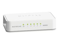 NETGEAR GS205 - Switch - ohanterad - 5 x 10/100/1000 - skrivbordsmodell GS205-100PES