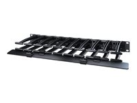 APC Horizontal Cable Manager Single-Sided with Cover - Rackkabelhanteringspanel med skydd - svart - 1U - TAA-kompatibel - för P/N: SMTL1000RMI2UC, SMX1000C, SMX1500RM2UC, SMX1500RM2UCNC, SMX750C, SMX750CNC AR8612