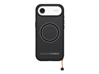 OtterBox Sole Series - Baksidesskydd för mobiltelefon - MagSafe-kompatibilitet - polykarbonat, nylontextil, TPE (termaplastisk elastomer) - midnatt krets (svart) - för Apple iPhone Air 77-99400