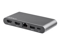 StarTech.com USB C Dock, 4K Dual Monitor HDMI Display, Mini Laptop Docking Station, 100W Power Delivery Passthrough, GbE, 2-Port USB-A Hub, USB Type-C Multiport Adapter,3.3' Cable, Dual 4K - 4K Mini Laptop Dock (DK30C2HAGPD) - Dockningsstation - USB-C - 2 x HDMI - 1GbE - för P/N: ARMBARDUO, ARMBARDUOV, ARMDUAL, ARMDUAL30, ARMDUALV, ARMSLIMDUO DK30C2HAGPD