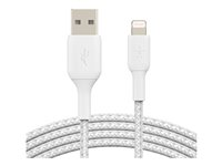Belkin BoostCharge - Lightning-kabel - Lightning hane till USB hane - 3 m - vit CAA002BT3MWH