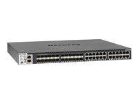 NETGEAR M4300-24X24F - Switch - L3 - Administrerad - 24 x 10/100/1000/10000 + 24 x 10 Gigabit SFP+ - främre till bakre luftflöde - rackmonterbar XSM4348S-100NES