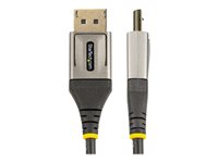 StarTech.com 4 m VESA-certifierad DisplayPort 1.4-kabel - 8K 60 Hz HDR10 - Ultra HD 4K 120 Hz-video - DP 1.4-kabel/-sladd - För skärmar/displayer - DisplayPort till DisplayPort-kabel - M/M - DisplayPort-kabel - DisplayPort (hane) till DisplayPort (hane) - DisplayPort 1.4 - 4 m - formpressad, passiv, 8K60 Hz (7680 x 4320) stöd, 4K120 Hz (3840 x 2160) stöd - grå, svart DP14VMM4M