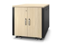 APC NetShelter - Rack (vertikal) - ljudisolerad - AC 100-230 V - lönn - 12U - 19" - TAA-kompatibel AR4012A