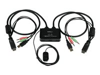 StarTech.com 2 Port USB HDMI Cable KVM Switch with Audio and Remote Switch - USB Powered KVM with HDMI - Dual Port HDMI KVM Switch (SV211HDUA) - Omkopplare för tangentbord/video/mus/ljud - 2 x KVM/ljud - 1 lokal användare - skrivbordsmodell SV211HDUA