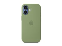 Apple - Baksidesskydd för mobiltelefon - MagSafe-kompatibilitet - silikon - ljus mossa - för iPhone 17 MGEX4ZM/A