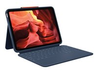 Logitech Rugged Combo 4 - Tangentbord och foliefodral - Apple Smart connector - klassisk blå - för Apple 10.9-inch iPad (10:e generation) 920-011197