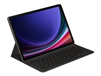 Samsung EF-DX720 - Tangentbord och foliefodral (bokomslag) - trådlös - POGO pin, Bluetooth - svart tangentbord, svart fodral - för Galaxy Tab S9, Tab S9 FE EF-DX720BBEGSE