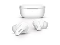 Belkin SoundForm Flow - True wireless-hörlurar med mikrofon - inuti örat - Bluetooth - aktiv brusradering - vit AUC006BTWH