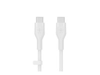 Belkin BoostCharge - USB-kabel - 24 pin USB-C (hane) till 24 pin USB-C (hane) - 3 m - vit CAB009BT3MWH