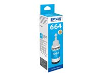 Epson T6642 - 70 ml - cyan - original - påfyllnadsbläck - för Epson L386; EcoTank ET-2600, 2650, L121, L1455; EcoTank ITS L3050, L3060, L3070 C13T66424A