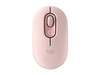 Logitech POP - Mus - anpassningsbar emoji - optisk - 4 knappar - trådlös - Bluetooth 5.1 LE - rosa 910-007413