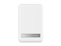 Belkin - Trådlös powerbank - magnetisk med Qi2 - 8000 mAh - 15 Watt - Fast Charge (24 pin USB-C) - på kabel: USB-C - vit BPD007BTWH