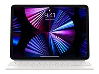 Apple Magic Keyboard - Tangentbord och foliefodral - med pekdyna - bakgrundsbelyst - Apple Smart connector - svensk - vit - för Apple 10.9-inch iPad Air (4th generation, 5th generation); 11-inch iPad Air M2 Wi-Fi, M2 Wi-Fi + Cellular, M3 Wi-Fi, M3 Wi-Fi + Cellular; 11-inch iPad Pro (1st generation, 2nd generation, 3rd generation, 4th generation) MJQJ3S/A