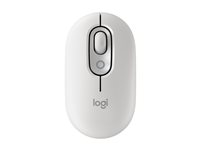 Logitech POP - Mus - anpassningsbar emoji - optisk - 4 knappar - trådlös - Bluetooth 5.1 LE - offwhite 910-007411