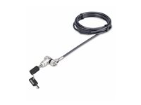 StarTech.com 25-Pack Universal Laptop Lock 6.6ft, Keyed Alike Locking Cable, Security Cable, Compatible w/Noble Wedge/Nano/K-Slot, Anti-Theft Cut-Resistant Cable - TAA - Lås för säkerhetskabel - svart, silver - 2 m - TAA-kompatibel (paket om 25) UNIVKA25-LAPTOP-LOCK