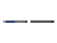NETGEAR Smart GS728TXUP - V3 - switch - L3 Lite - smart - 24 x 10/100/1000 (PoE++) + 4 x 10 Gigabit SFP+ - skrivbordsmodell, rackmonterbar - PoE++ GS728TXUP-300EUS