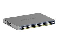 NETGEAR Smart GS752TXUP - V3 - switch - L3 Lite - smart - 48 x 10/100/1000 (PoE++) + 4 x 10 Gigabit SFP+ - skrivbordsmodell, rackmonterbar - PoE++ GS752TXUP-300EUS