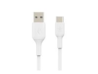 Belkin BoostCharge - USB-kabel - 24 pin USB-C (hane) till USB (hane) - 3 m - vit CAB001BT3MWH