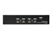 StarTech.com 4-ports DisplayPort KVM-switch med 4K 60 Hz upplösning - Omkopplare för tangentbord/video/mus/ljud - 4 x KVM/ljud - 1 lokal användare - skrivbordsmodell - Växelström 100 - 240 V SV431DPUA2