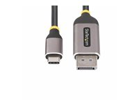 StarTech.com 10ft (3m) USB-C to DisplayPort Adapter Cable, 8K 60Hz - Adapterkabel - 24 pin USB-C (hane) till DisplayPort (hane) spärrad - USB4 / Thunderbolt 3 / Thunderbolt 4 / DisplayPort 1.4 - 3 m - 8K60Hz stöd, 4K144Hz stöd - grå, svart 142-USBC-DP-8K-10F