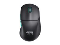 CHERRY Xtrfy M64 - Mus - ergonomisk - optisk - 5 knappar - trådlös - 2.4 GHz - trådlös USB-mottagare - svart CX-M64W-BLACK
