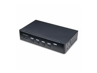 StarTech.com 4-Port DisplayPort KVM Switch, 4K 60Hz, TAA Compliant - Omkopplare för tangentbord/video/mus/ljud/USB - 4 x KVM/ljud/USB - 1 lokal användare - skrivbordsmodell - TAA-kompatibel P4AD122-KVM-SWITCH