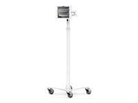Compulocks iPad Pro M4 11" (2024), Apex Enclosure Rolling Cart - Rise Freedom Extended - Monteringssats (hölje, vagnstativ) - för surfplatta - låsbar - medicinsk - höggradig aluminium - vit - skärmstorlek: 11" - för Apple 11-inch iPad Pro (M4) MCRSTDEXW11PAPX4W