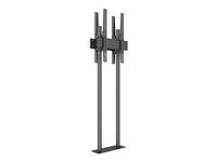 Multibrackets M Pro Dual Pole Floormount B2B - Ställ - för 2 LCD-bildskärmar - plast, aluminium, stål - svart - skärmstorlek: 65"-90" - golvstående 7350073738977