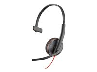 HP Poly Blackwire 3210 - Blackwire 3200 Series - headset - på örat - kabelansluten - USB-C - svart - UC-certifierad, Certifierad för Skype for Buisness, Cisco Jabber-certifierad, Avaya-certifierad 8X214AA
