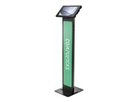Compulocks Galaxy Tab A9+ 11", Swell Enclosure Brandable Floor Stand - Hölje - för surfplatta - märkningsbar - låsbar - metall, polypropylen - svart - golvstående - för Samsung Galaxy Tab A9+ 140B11GSWL9B