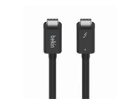 Belkin CONNECT - Thunderbolt-kabel - 24 pin USB-C (hane) vändbar till 24 pin USB-C (hane) vändbar - Thunderbolt 4 - 1 m - passiv, USB-strömförsörjning (100W) - för P/N: INC006TTSGY INZ003BT1MBK